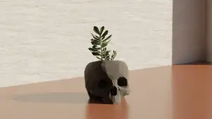 Skull Low Poly - Pot Plant/Pen Holder