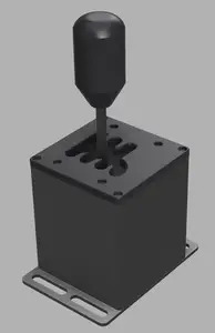 Shifter gates & shift knob for USB sim racing shifter