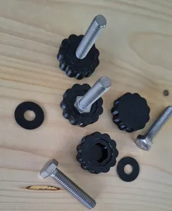 Screw knob for M8 screw with matching contra nut
