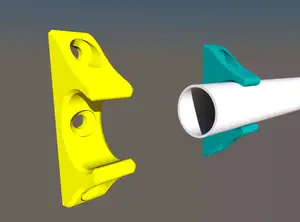 Strong snap-fit pipe clamp / tube holder