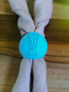 Soccer Ball woggle for Scouts with FIFA cup
