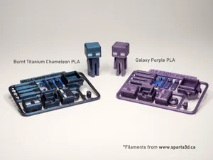 Minecraft-inspired Enderman Mini Figure Kit Card/ Keychain