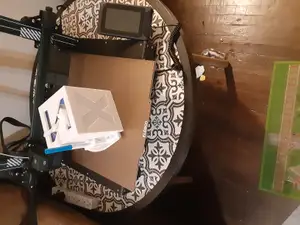 clean xyz box, with half a benchy marker holder, and honeycomb back.