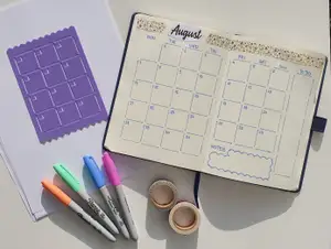 Planner calendar stencil (monthly overview)