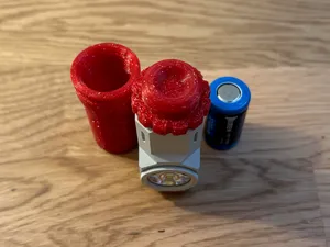 18350 Tube Cap with Wuben X0 Battery Tool