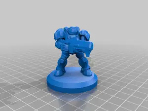 Terran Marine Miniature with stand