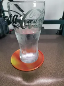 A simple colour changing Glass Coaster