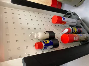Mobile workbench can-hanger