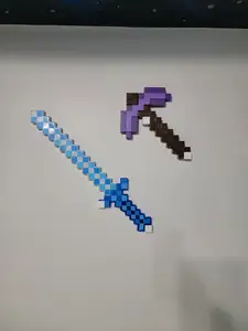 Minecraft weapon wall hangers / mounts