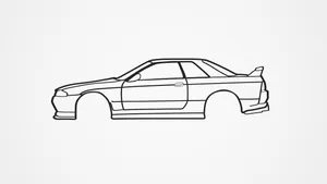 Nissan Skyline R32 Silhouette Wall Art