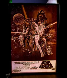 Star Wars Movie Poster Lithophane - v2