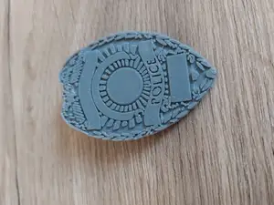 Police badge with clip