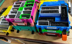 Gridfinity storage cubes suitable for n-scale model railway.