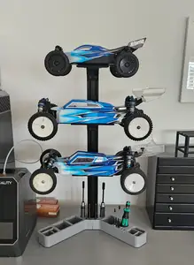 Minamilist Shelves for 1/10 Scale RC Car Stand by Chad - with Arrma Grom sized shelf too!