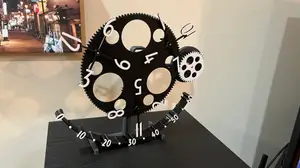 Wandering clock stand for Desk/bookcase with integrated wall mount -easier build - no ikea clock required - geneva drive