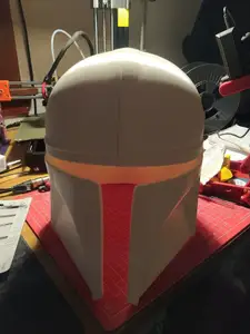 Mandalorian Helmet Split so it can be printed on a Prusa Mini