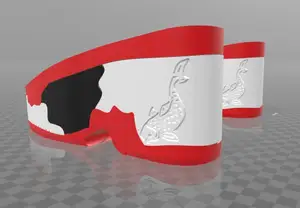 Koi themed 10cm platform heel sole