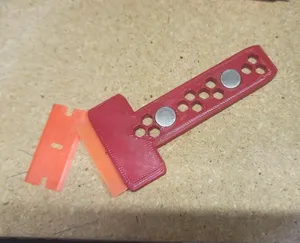 Plastic razor scraper handle