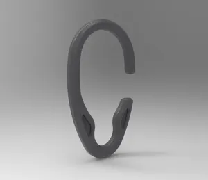 Shower Curtain Ring V2.0, for 10mm or larger metal eyelets