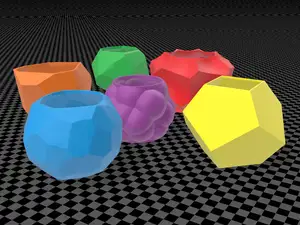 Random polyhedron planters