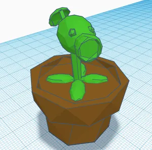 Low Poly Peashooter