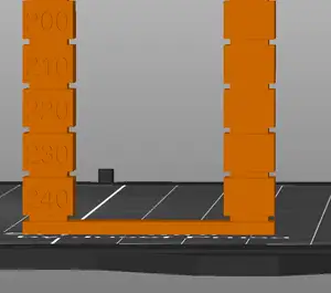 Custom gCode temp tower test 240°-200° C (stringing)
