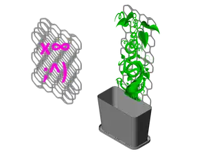 Modular Plant Trainer/Climber with Pot