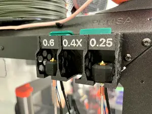 Nextruder Nozzle Organizer for Original Prusa Enclosure (Small Size, M3 Bolts)