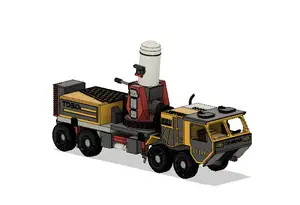 Yellow CRAM Military Truck with Movements