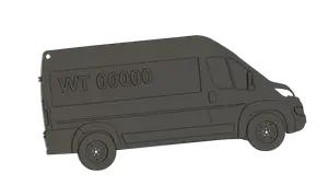 Keychain with registration number Fiat Ducato/Peugeot Boxer/ Citroen Jumper