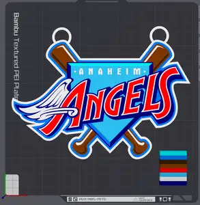 Anaheim Angels Retro Oversized Necklace Logo