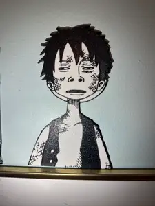 Luffy Baka Face Wall art