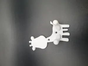 Children double hook wardrobe for coats and jackets with animal motives