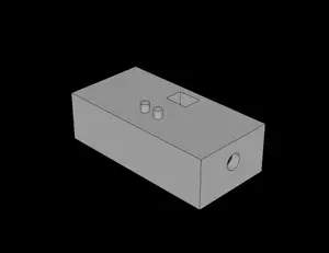 Lego Compatible (800.dat) Brick 2 x 4 with 2 Axle Bushes for Car Steering-Gear Axle