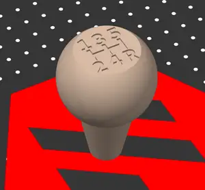 Replacement gear shift knob, parametric
