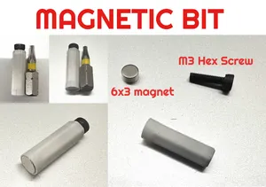 Magnetic bit for screwdriver (Standard 1/4 inch)