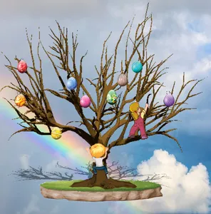 Arbre à œufs de Pâques Easter egg tree