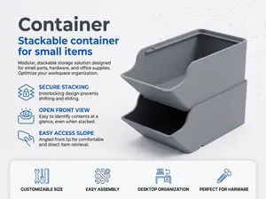 Modular stackable container (organizer) for small items