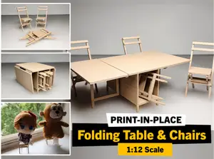Drop Leaf Dining Table with Folding Chairs