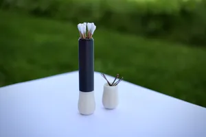 Q-Tip container / Travel container 2 compartments