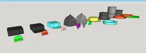 Mini 13: Head Gear Set 5 - Hats with Logos