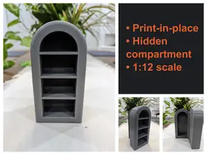 Secret Bookcase (print-in-place, hidden compartment)