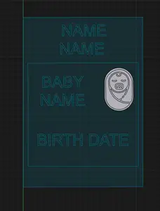 New Born Baby Info Card.