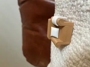 Armchair with Throw Pillow and Blanket