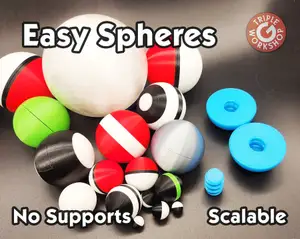 Easy Spheres ⦿ 3 Piece ⦿ No Supports