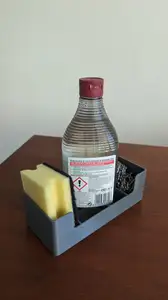 Compartmentalized sink organizer for sponge and dish soap