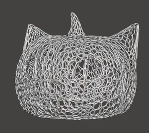 Cheshire cat pumpkin voronoi