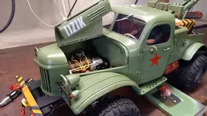 Open engine hood Zil 157 1/10