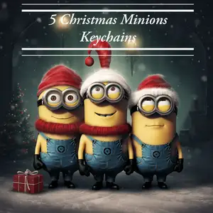 Christmas Minions keychain! 3 different characters! Follow Please!