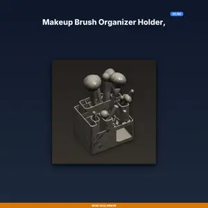 Makeup Brush Organizer Holder, Multiple Compartments, Countertop, - 3D Printable STL File